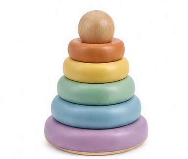 Brinquedo de argolas empilháveis